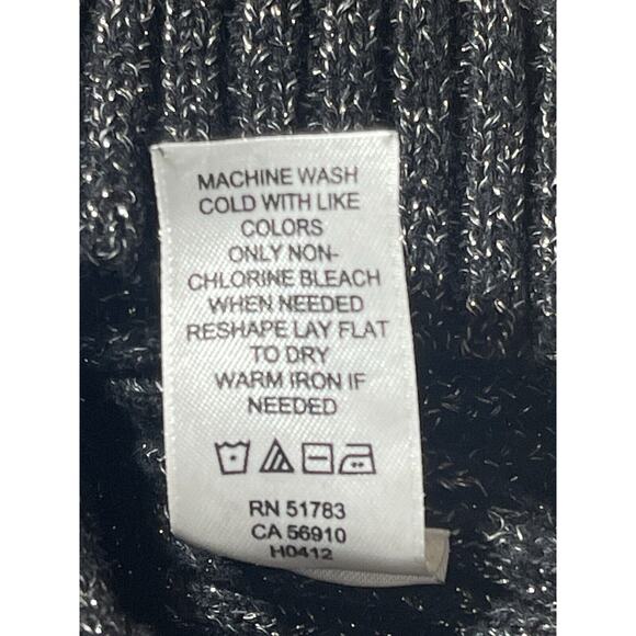 Maurices 90s Y2K Sweater Womens XL Black Silver Open Knit Dark Fairy Grunge - Picture 10 of 11
